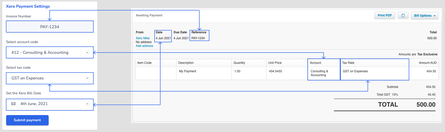 Payment mapping between Paytron and Xero, part 2